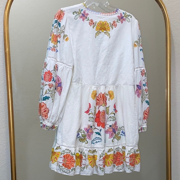 Farm Rio Floral Insects Mini Dress Size L - Picture 6 of 12